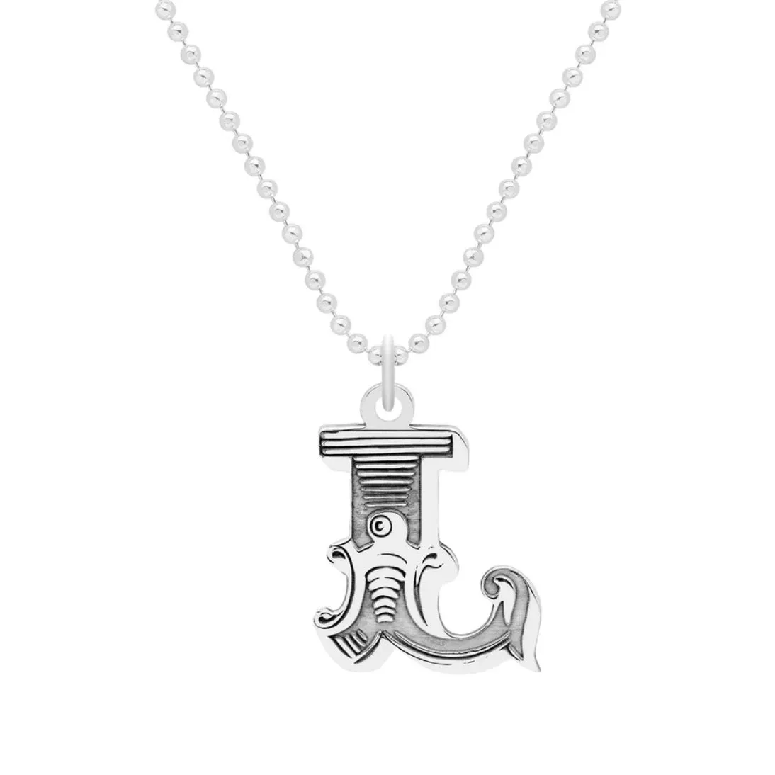 Carter Gore Small Letter Necklace Sterling Silver A-Z