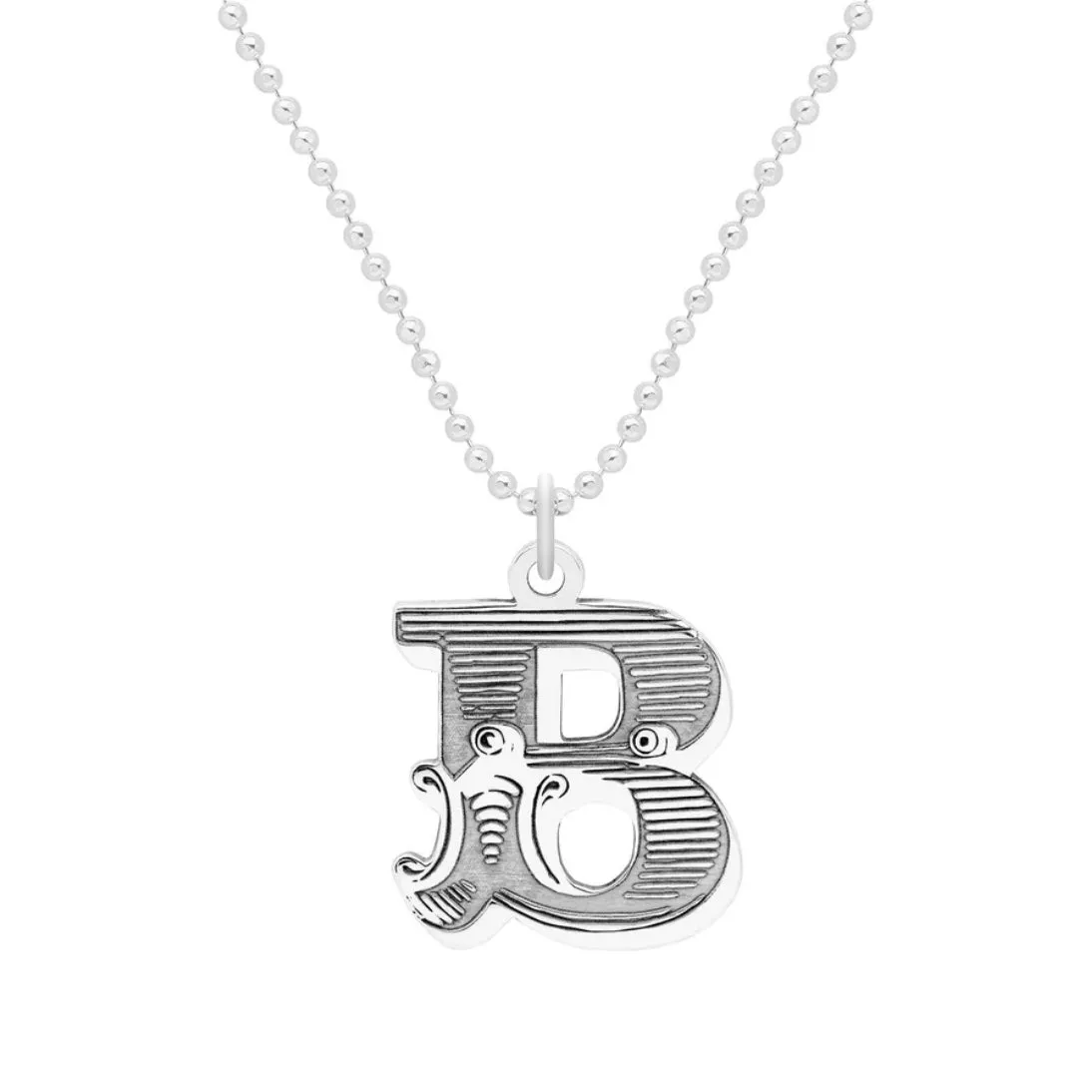 Carter Gore Small Letter Necklace Sterling Silver A-Z