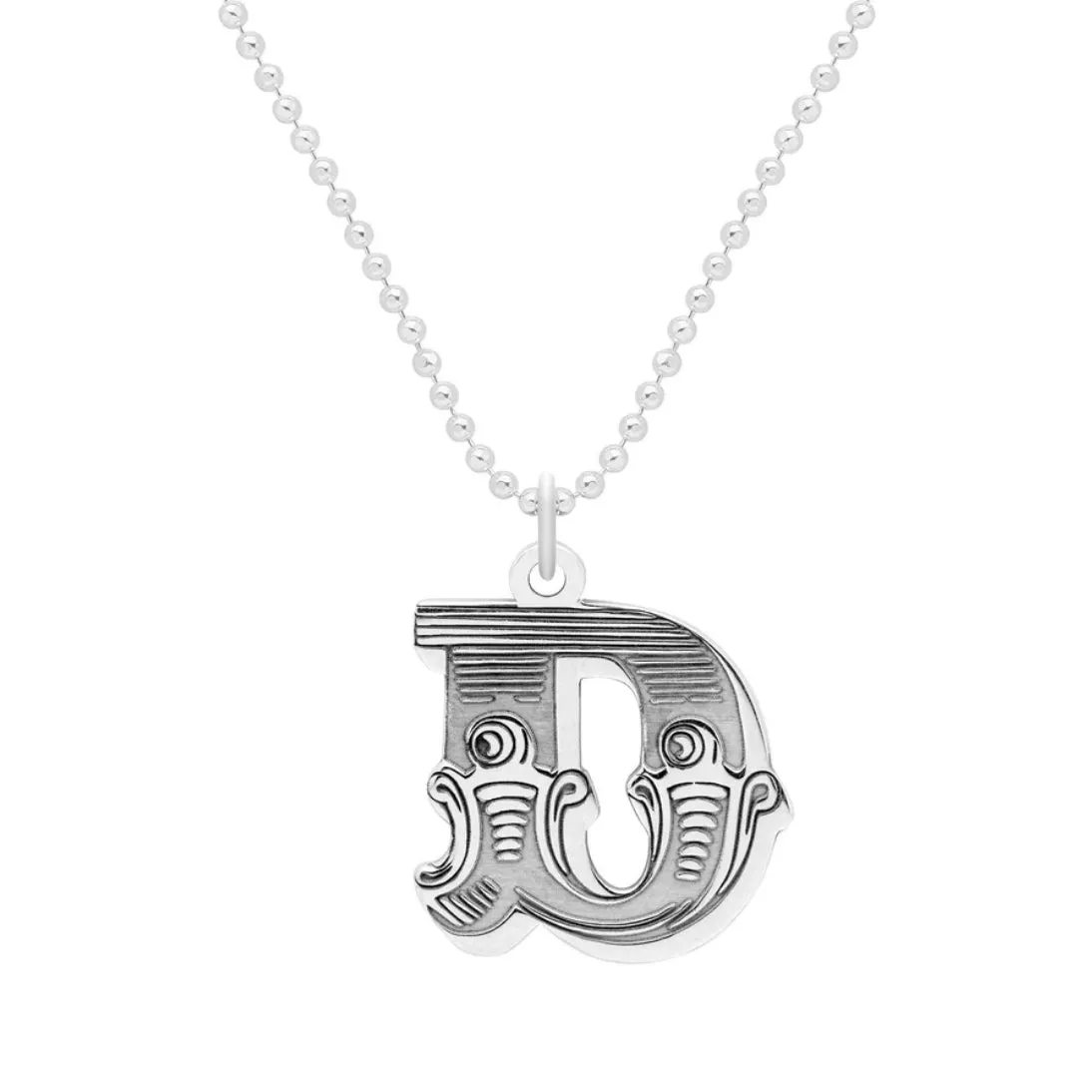 Carter Gore Small Letter Necklace Sterling Silver A-Z