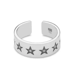 Carter Gore Star Engraved Ring Sterling Silver