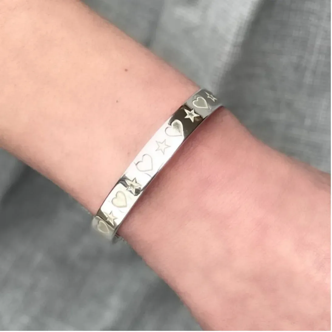 Carter Gore Star Heart Bangle Sterling Silver