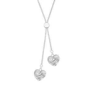 Carter Gore Wave Heart Slider Necklace Sterling Silver