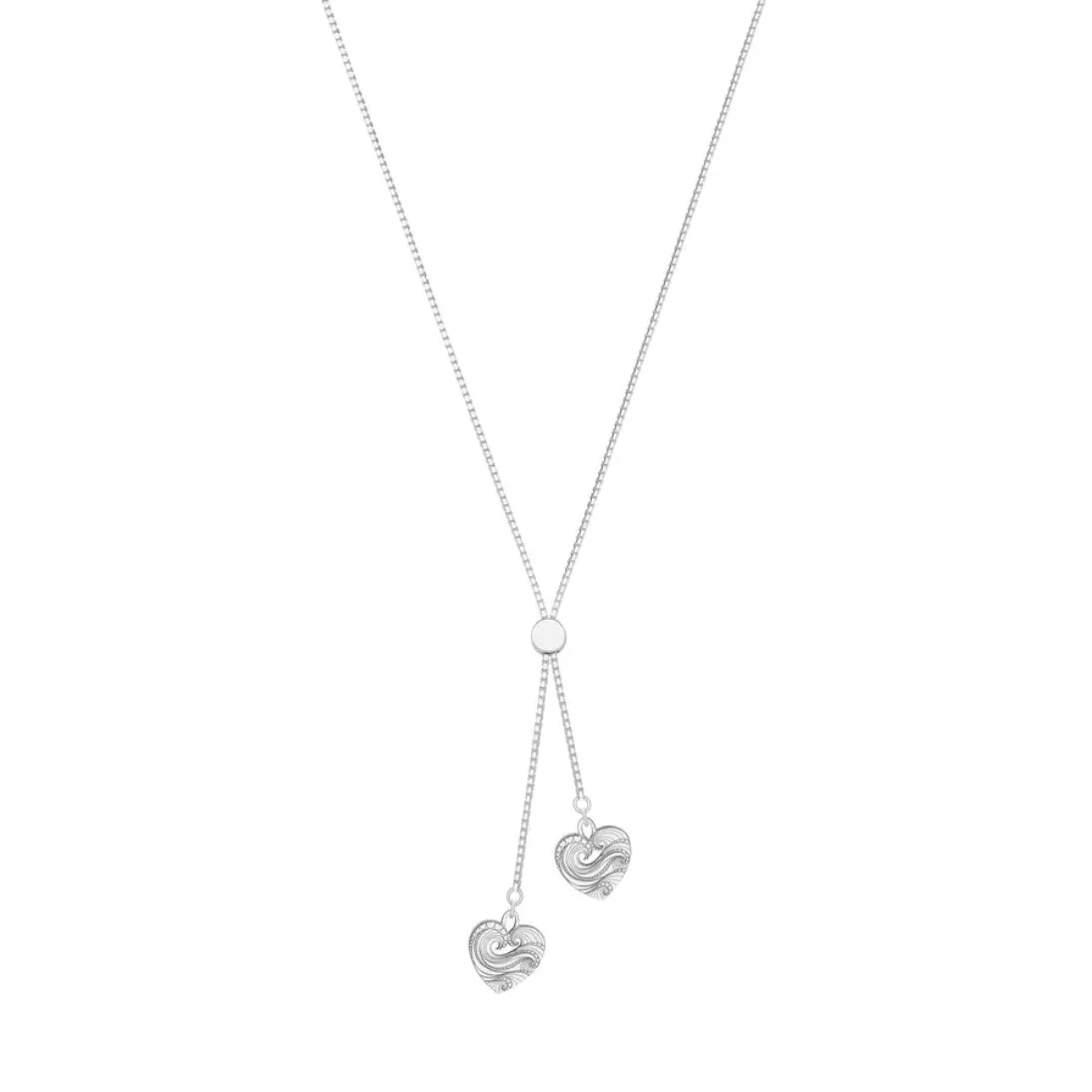 Carter Gore Wave Heart Slider Necklace Sterling Silver