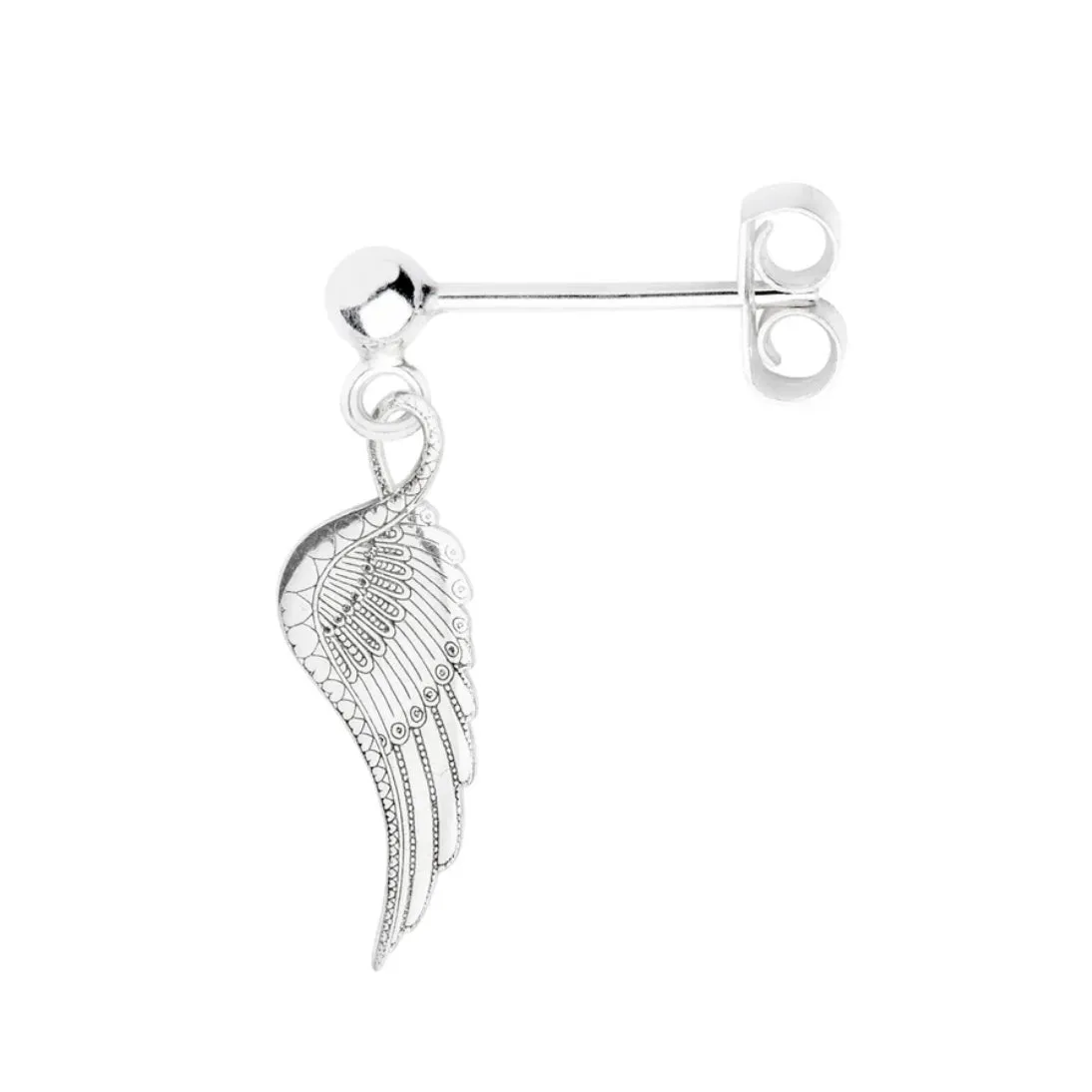 Carter Gore Wing Dropper Single Earring Sterling Silver 2 Sizes