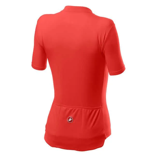 Castelli Anima 3 Womens Cycling Jersey (Brilliant Pink/Dark Steel Blue)