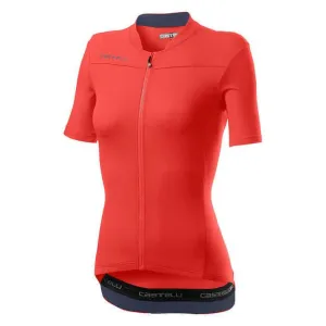 Castelli Anima 3 Womens Cycling Jersey (Brilliant Pink/Dark Steel Blue)