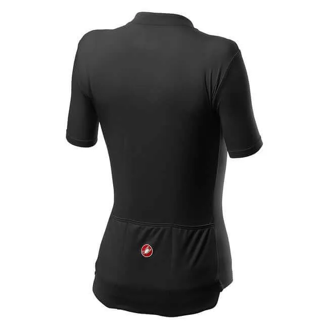 Castelli Anima 3 Womens Cycling Jersey (Light Black/Red)