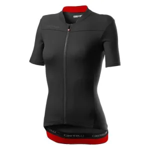 Castelli Anima 3 Womens Cycling Jersey (Light Black/Red)