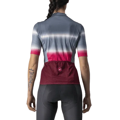 Castelli Dolce Womens Cycling Jersey (Light Steel Blue/Bordeaux)