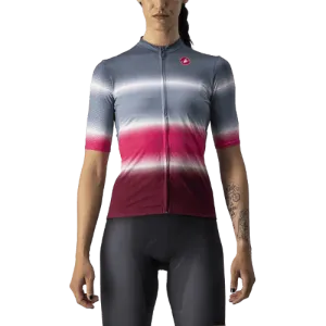 Castelli Dolce Womens Cycling Jersey (Light Steel Blue/Bordeaux)