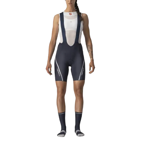Castelli Velocissima 3 Womens Cycling Bibshorts (Savile Blue/Silver)