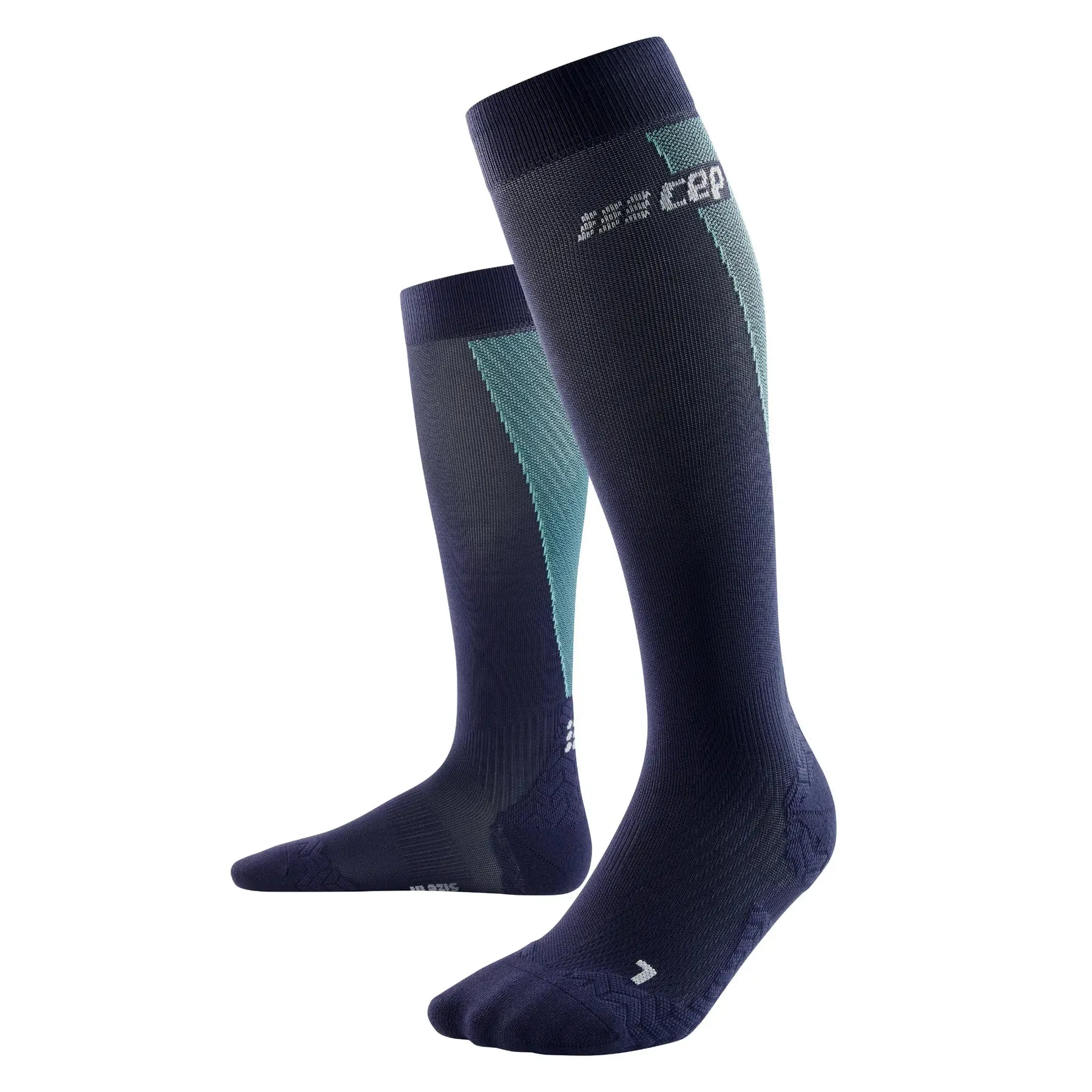 CEP Compression Ultralight Tall Women's Compression Socks (Ultralight Navy/Light Blue)