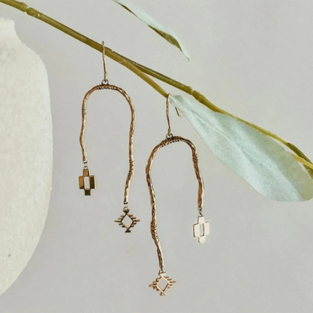 Charmed Aztec Gold Earring