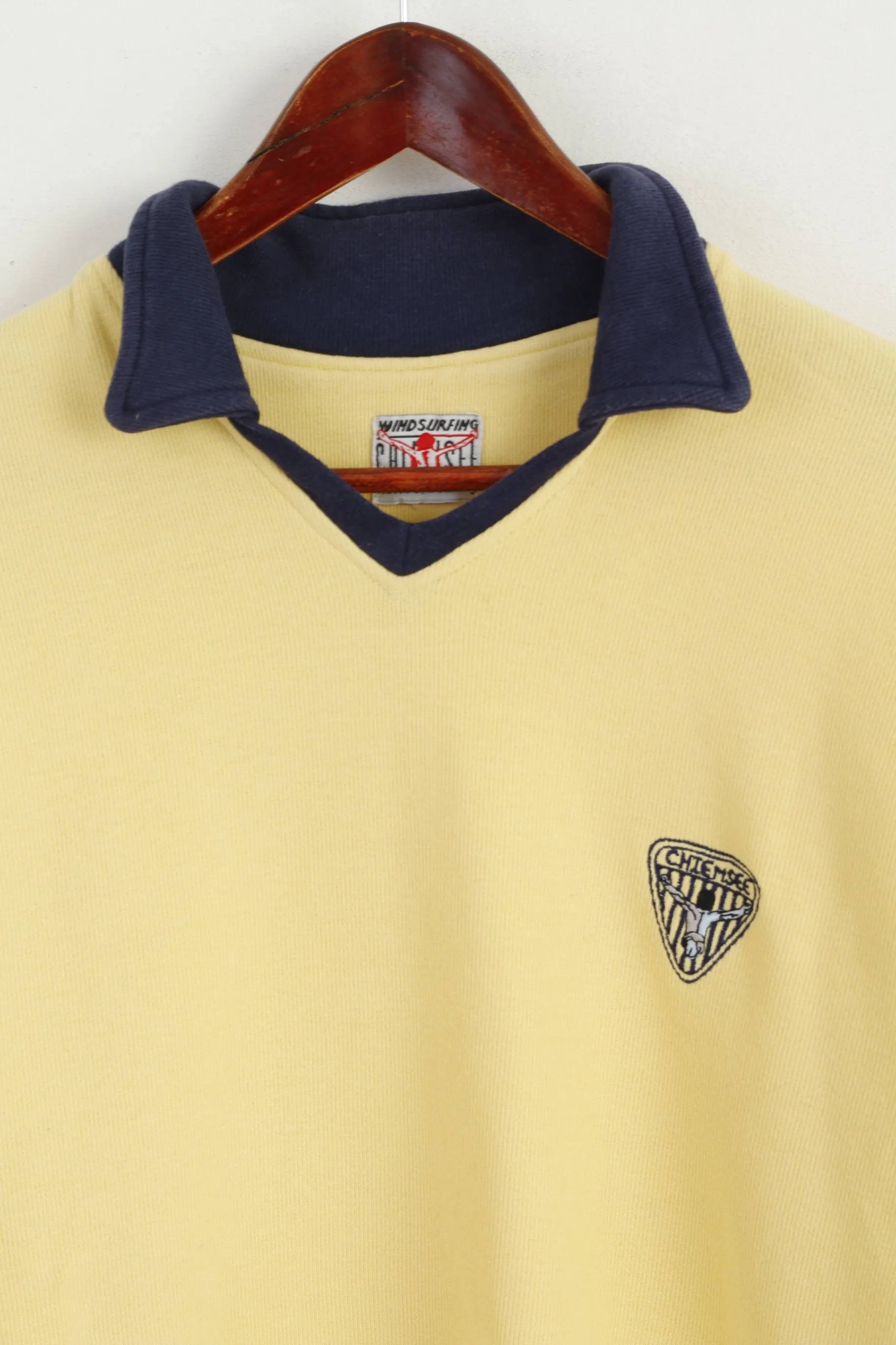 Chiemsee Men S Polo Shirt Yellow Windsurfing Vintage Surfing Sport Top