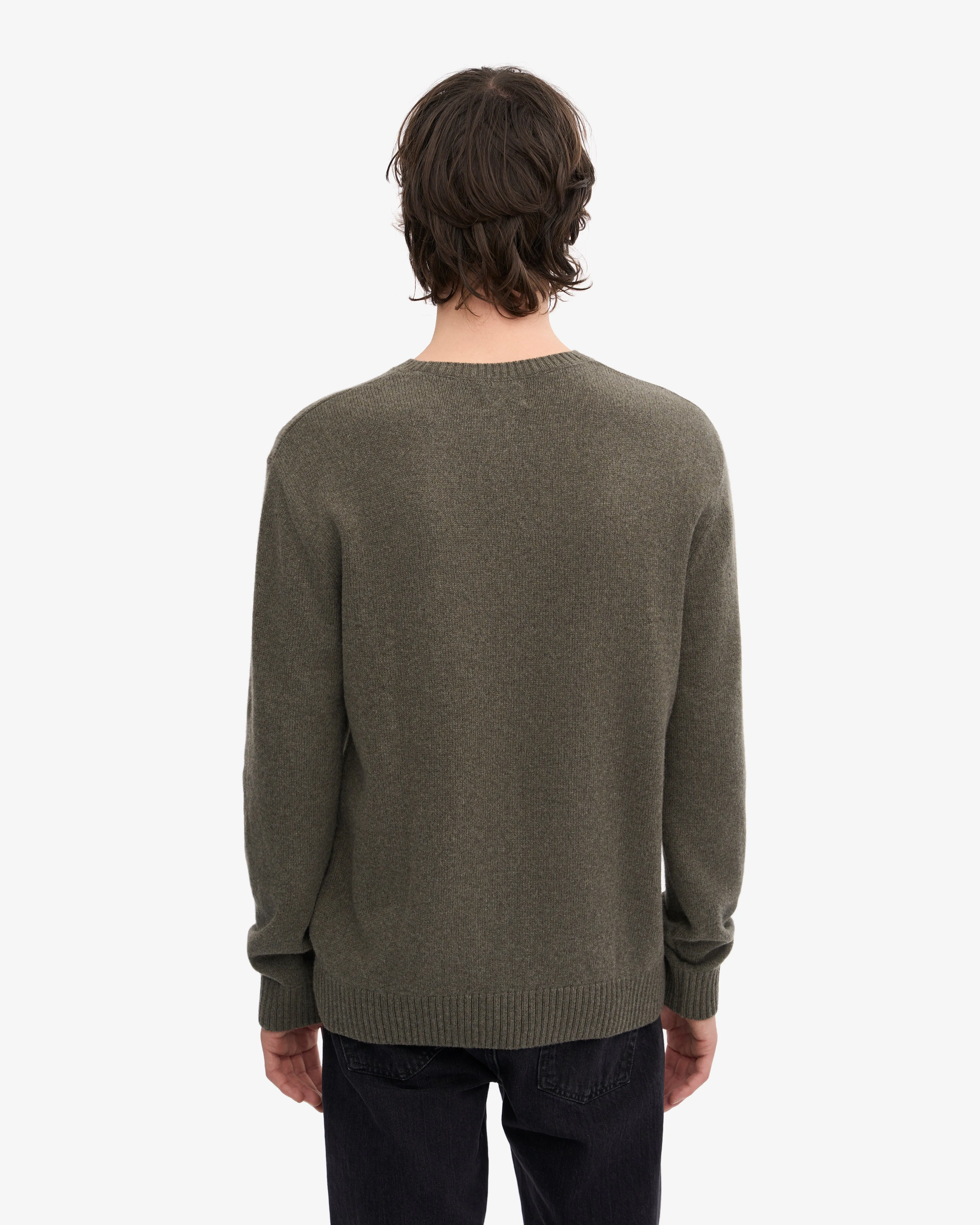 Classic Merino Wool Crew - Dusty Olive