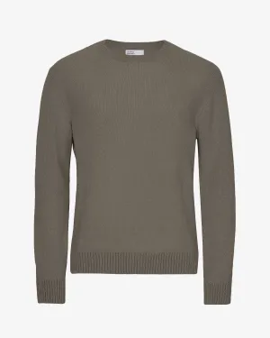 Classic Merino Wool Crew - Dusty Olive