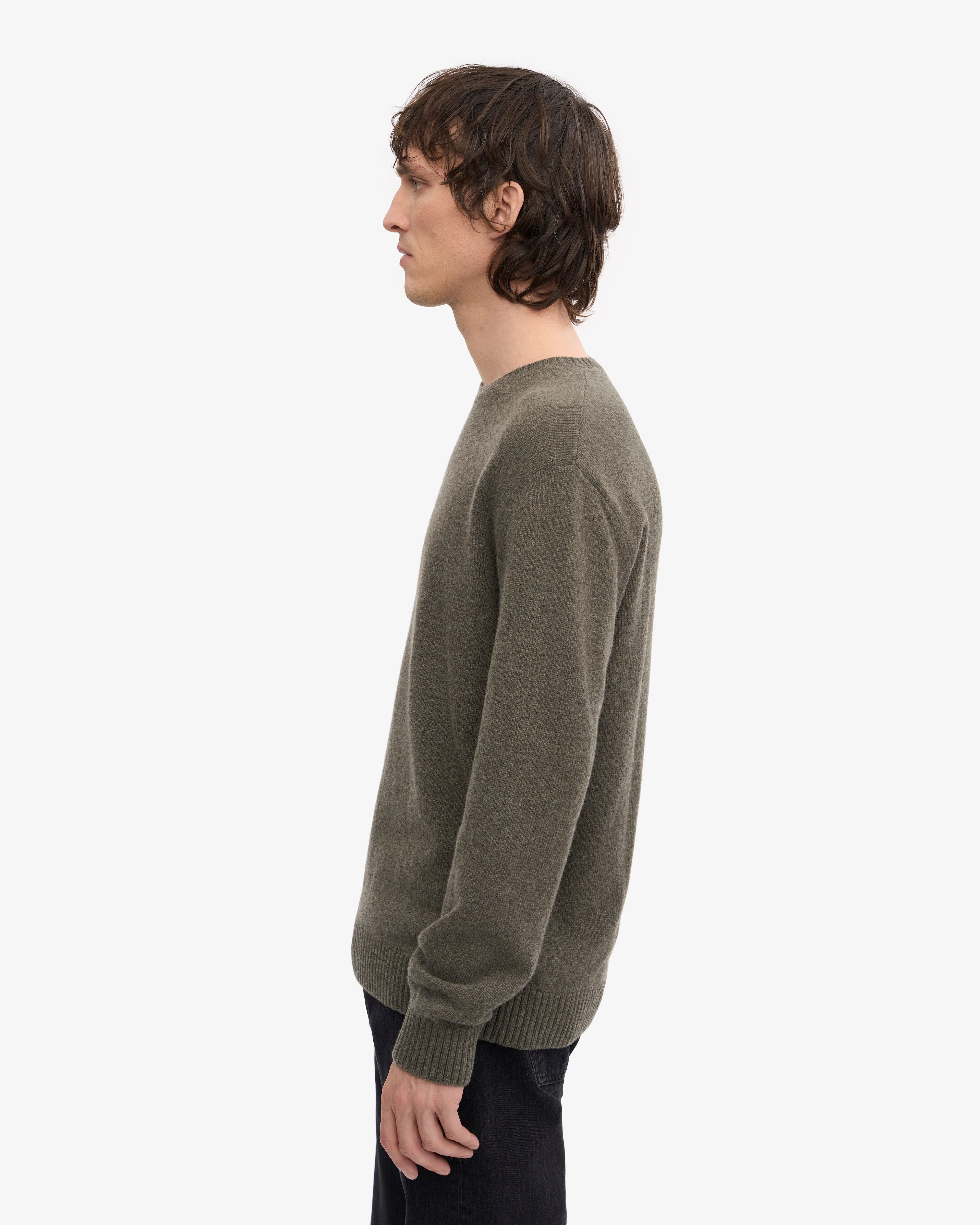 Classic Merino Wool Crew - Dusty Olive
