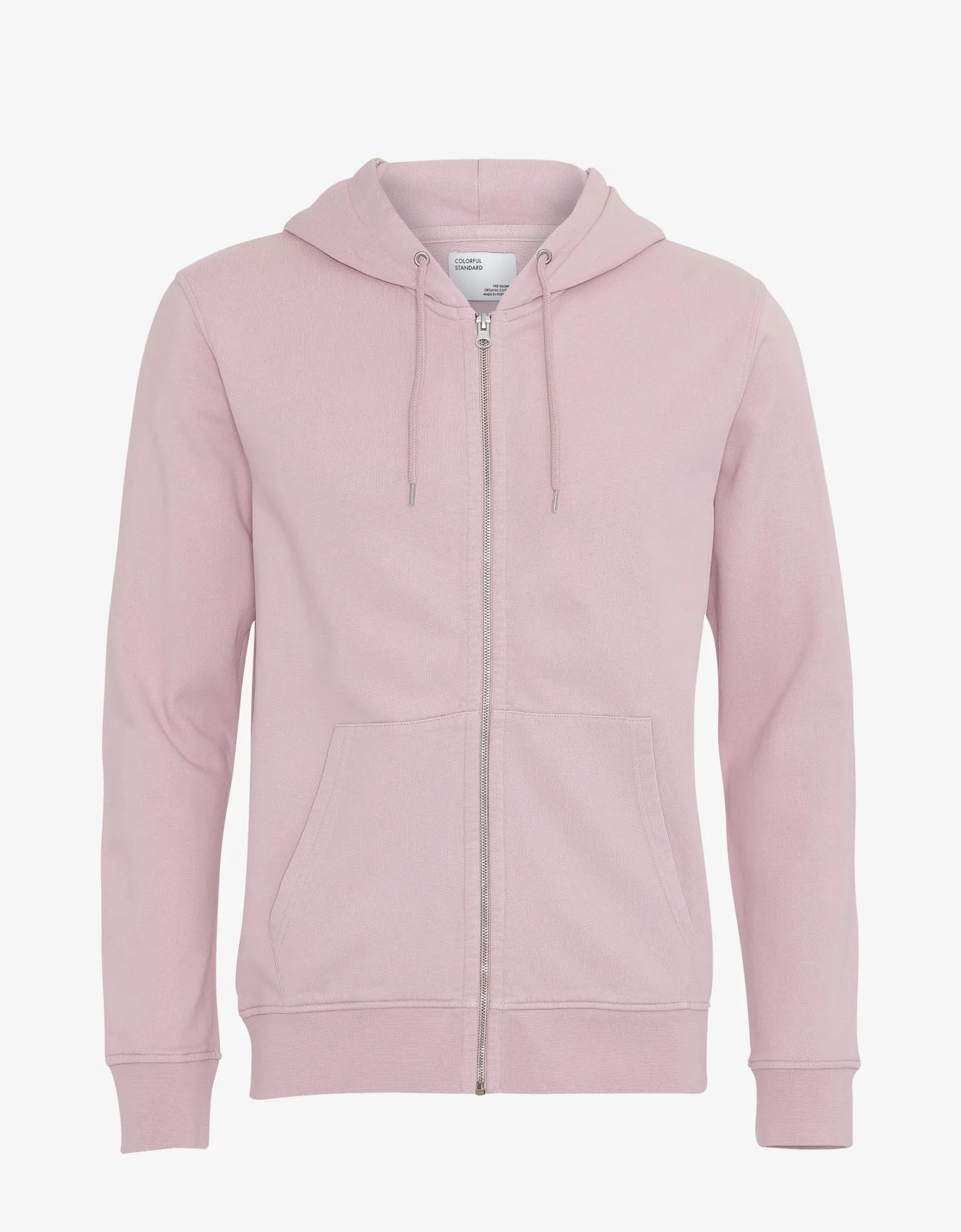 Classic Organic Zip Hood - Faded Pink