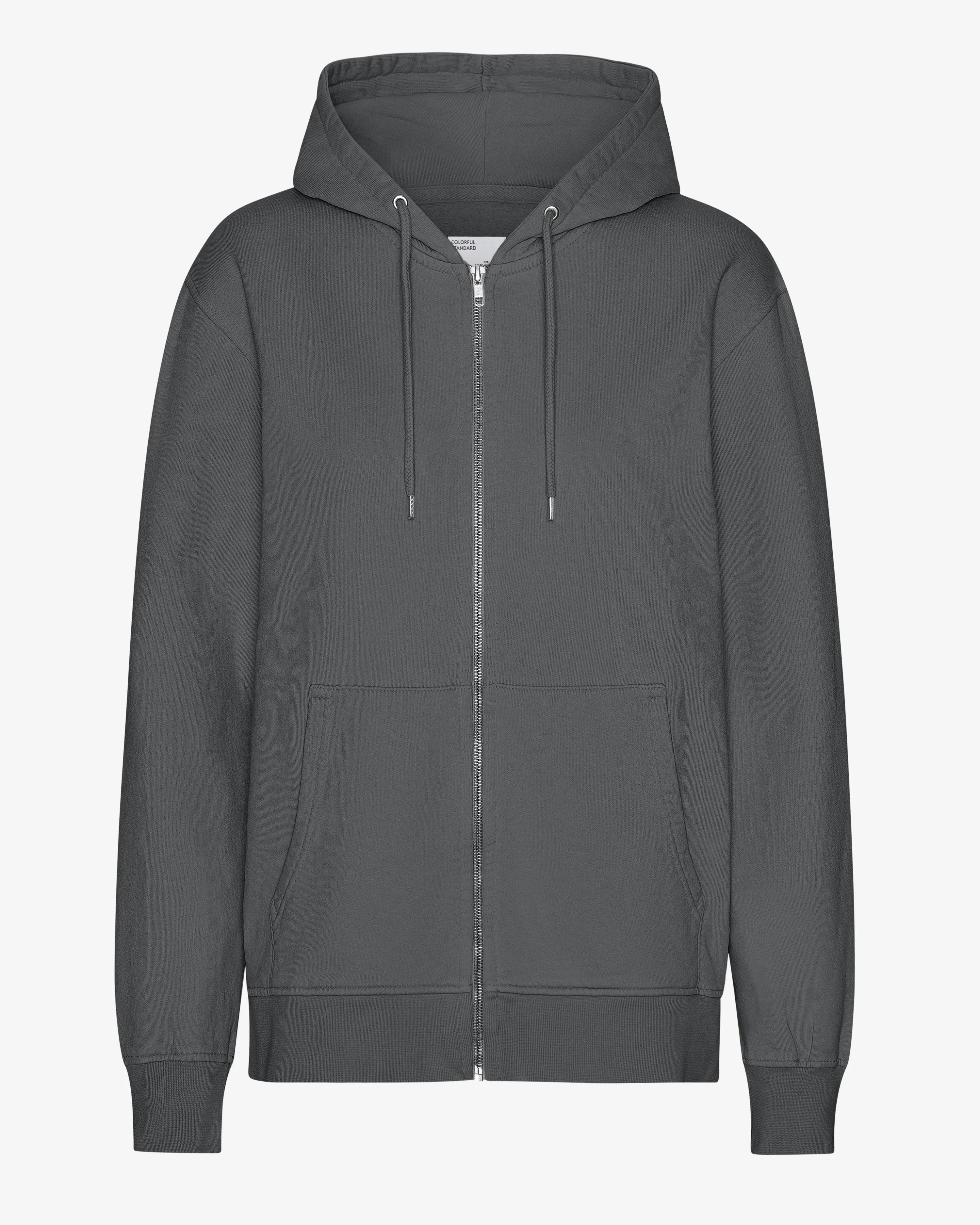 Classic Organic Zip Hood - Lava Grey