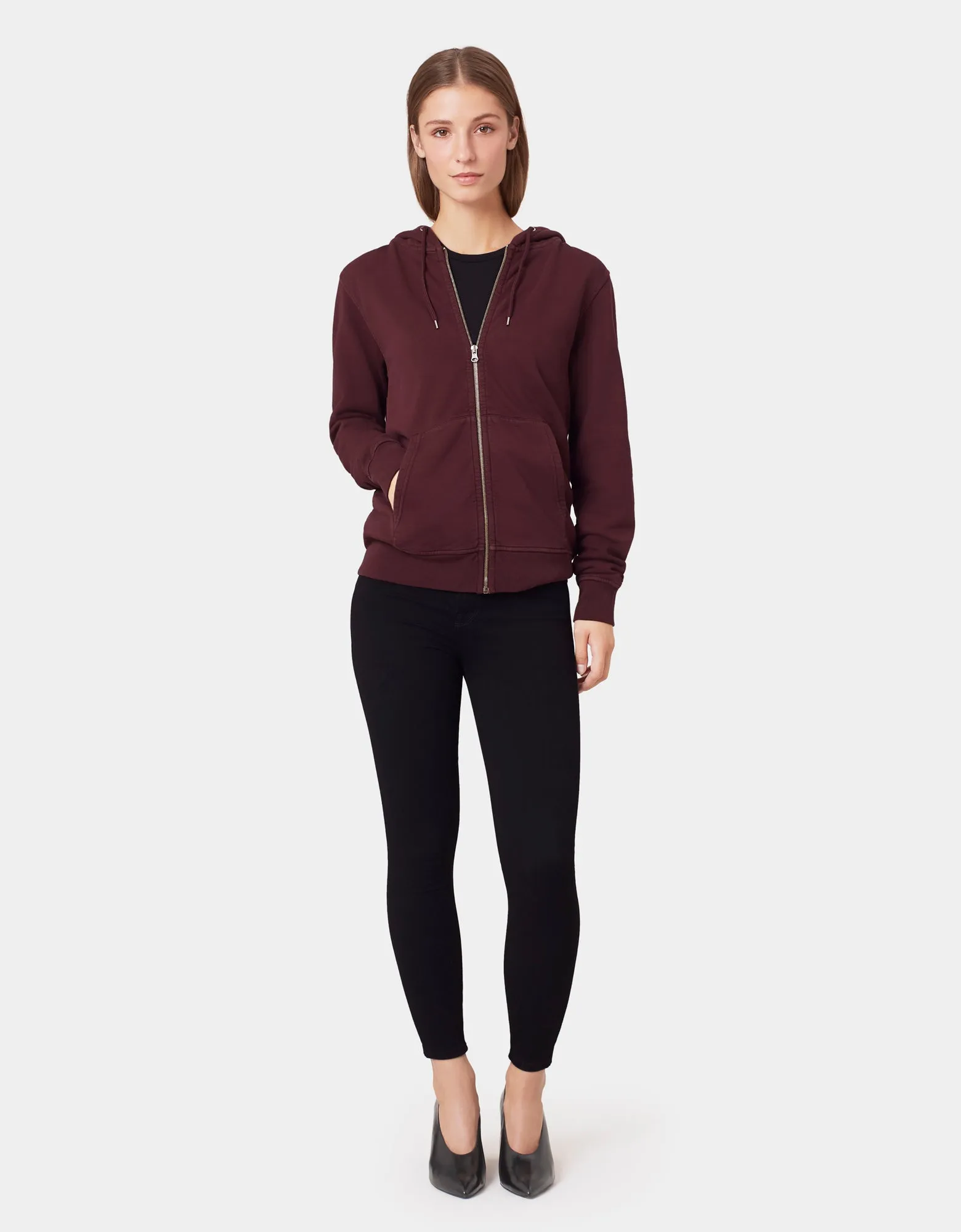 Classic Organic Zip Hood - Pearly Purple