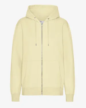 Classic Organic Zip Hood - Soft Yellow
