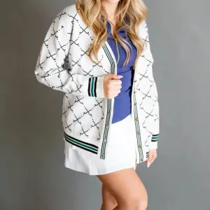 Club Special Golf Cardigan - White/Black