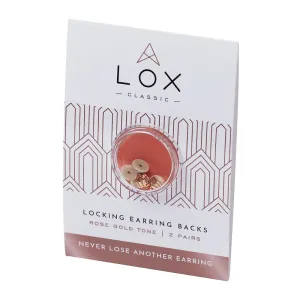 Connoisseurs Lox Rose Gold Tone Earring Backs LOX 2RGE