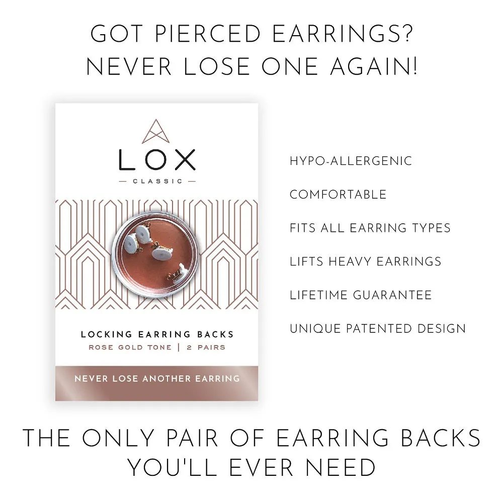 Connoisseurs Lox Rose Gold Tone Earring Backs LOX 2RGE