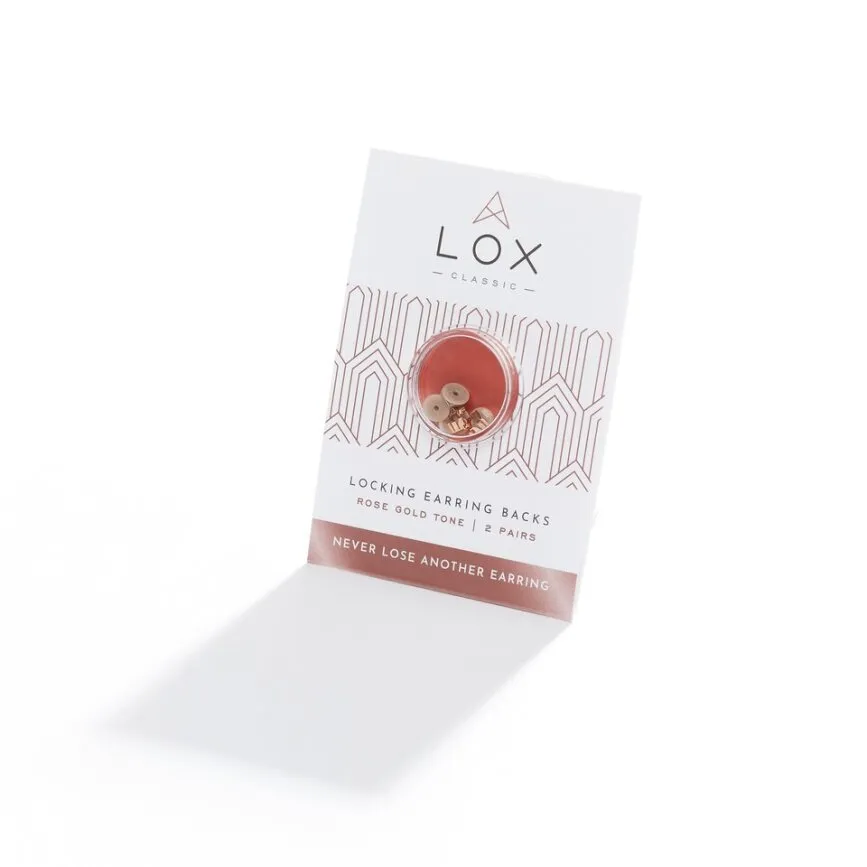 Connoisseurs Lox Rose Gold Tone Earring Backs LOX 2RGE