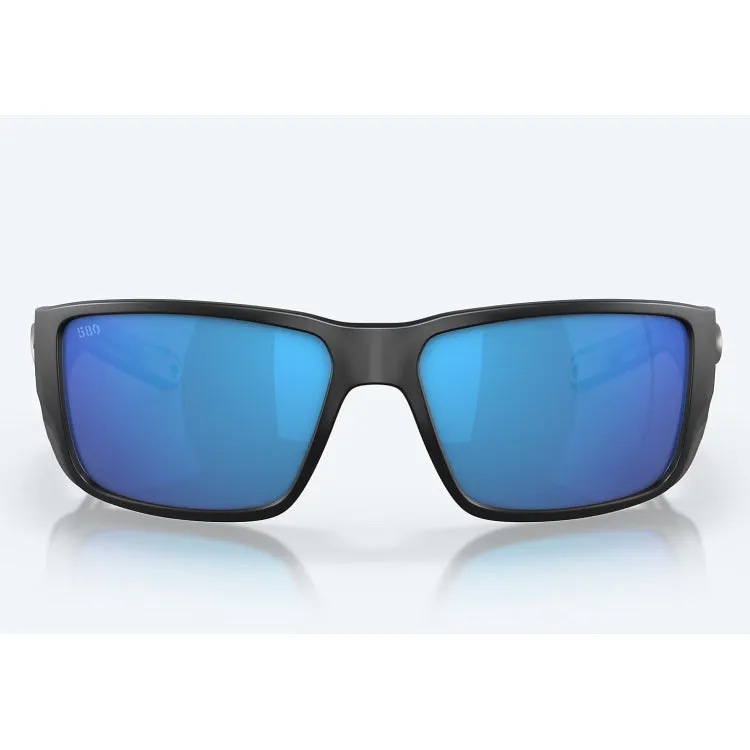 Costa Del Mar Blackfin Pro Sunglasses - Matte Black Frame - Blue Mirror 580G Lens