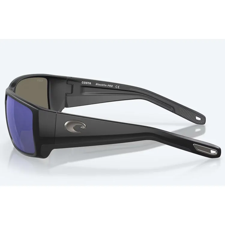 Costa Del Mar Blackfin Pro Sunglasses - Matte Black Frame - Blue Mirror 580G Lens