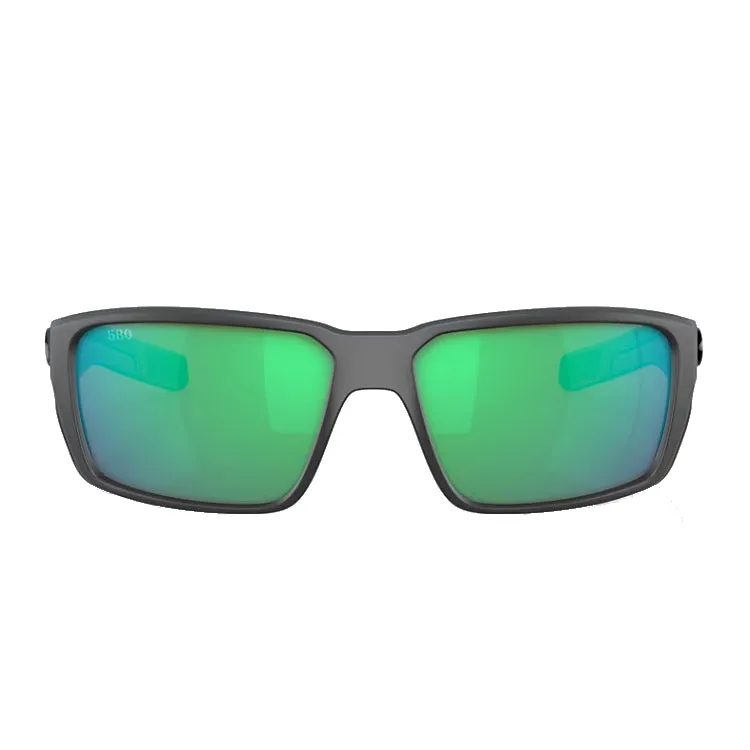 Costa Del Mar Fantail Pro Sunglasses - Matte Grey Frame - Green Mirror 580G Lens