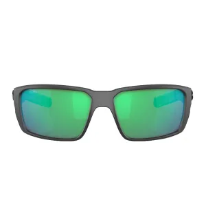 Costa Del Mar Fantail Pro Sunglasses - Matte Grey Frame - Green Mirror 580G Lens