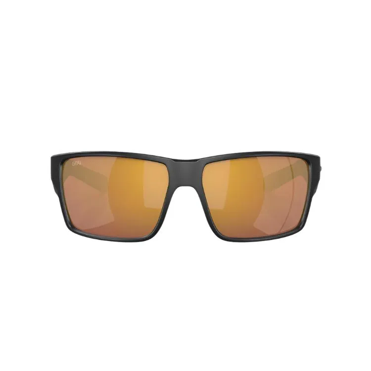 Costa Del Mar Reefton Pro Sunglasses - Matte Black Frame - Gold Mirror 580G Lens
