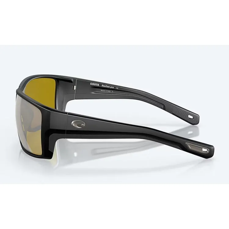 Costa Del Mar Reefton Pro Sunglasses - Matte Black Frame - Sunrise Silver Mirror 580G Lens