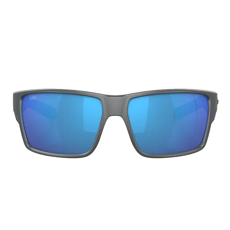 Costa Del Mar Reefton Pro Sunglasses - Matte Grey Frame - Blue Mirror 580G Lens