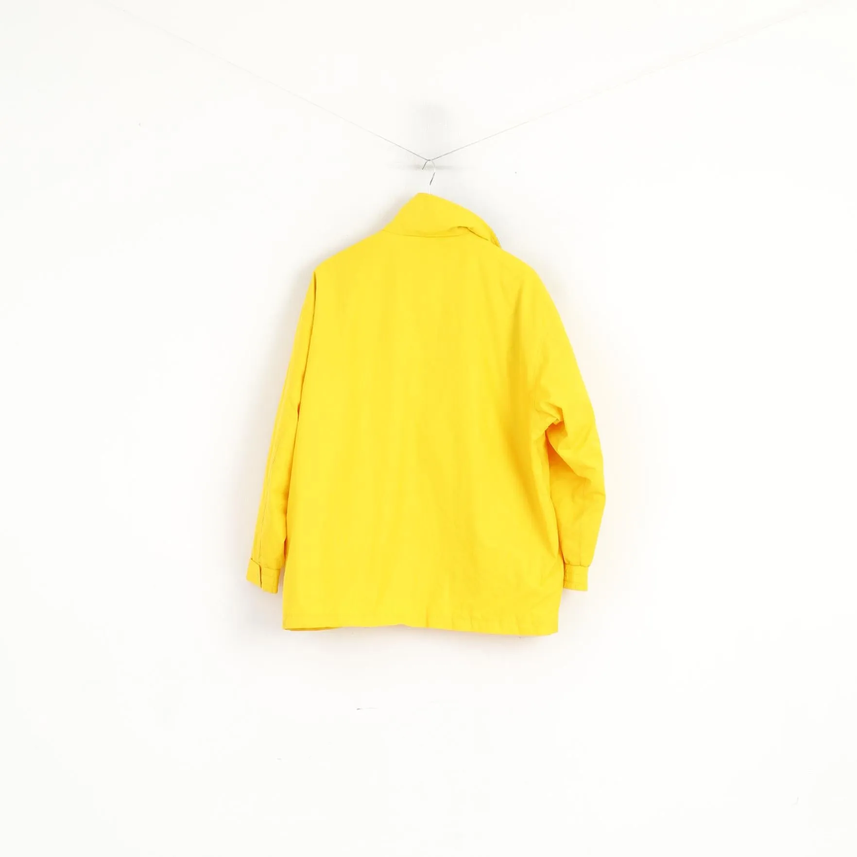 C.R.O Sporting Goods Men M Jacket Yellow Nylon Waterproof Vintage Full Zipper Top