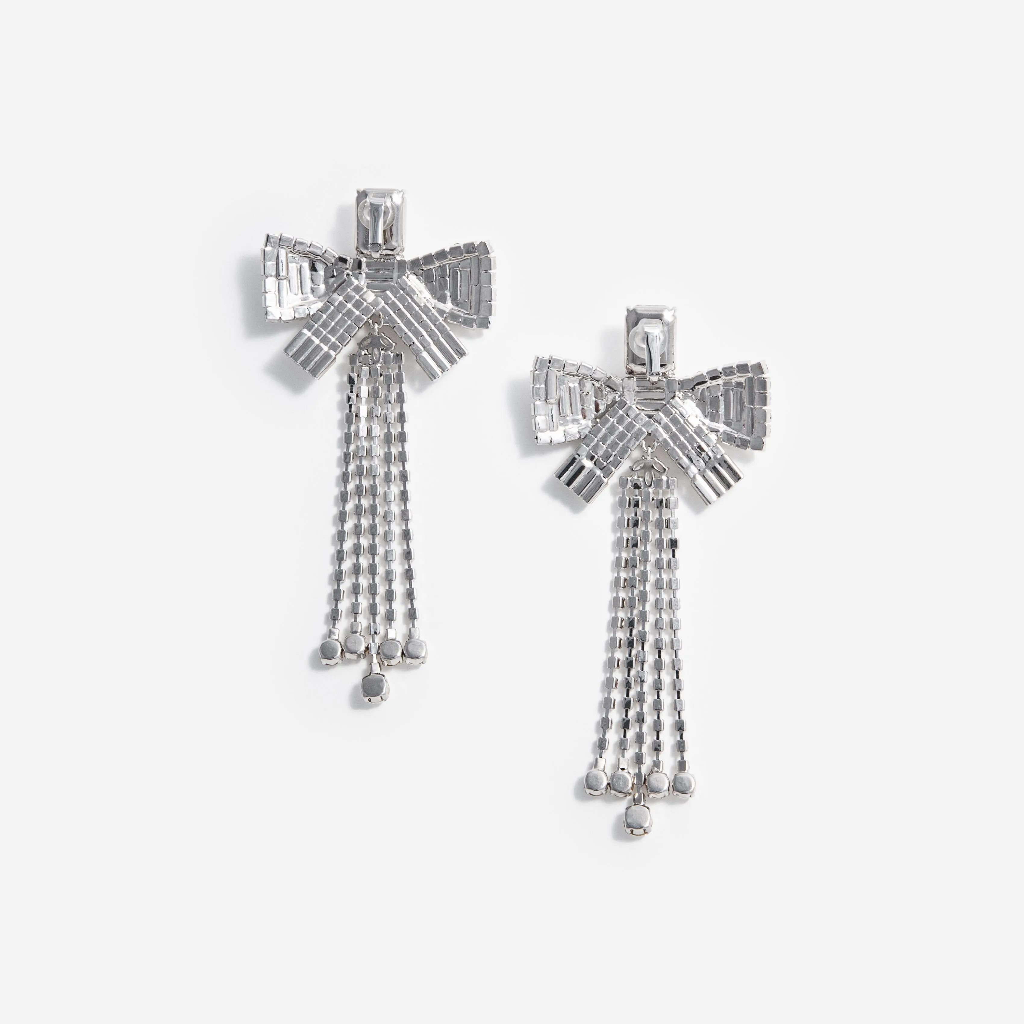 Crystal Bow Droplet Earrings Self Portrait