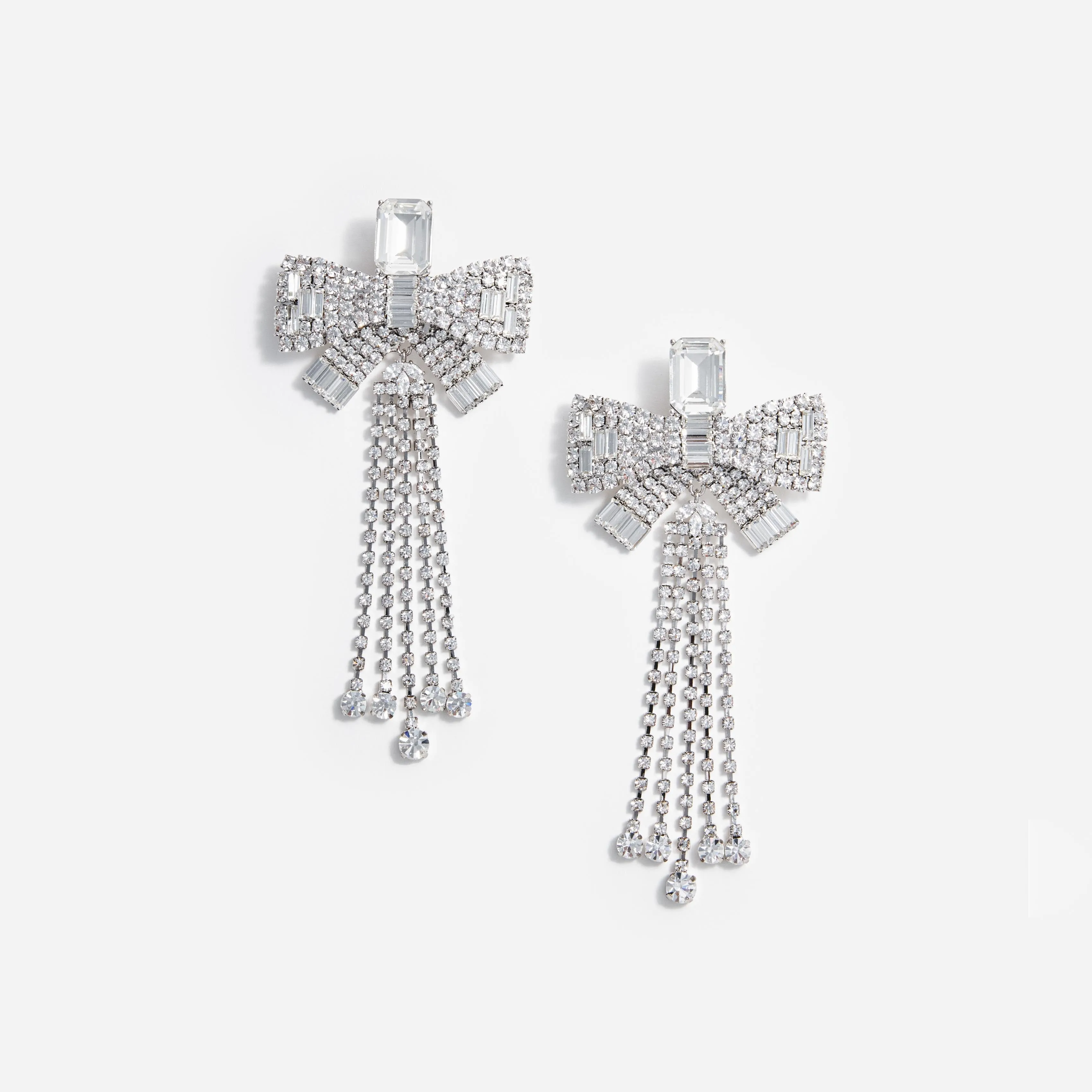 Crystal Bow Droplet Earrings Self Portrait