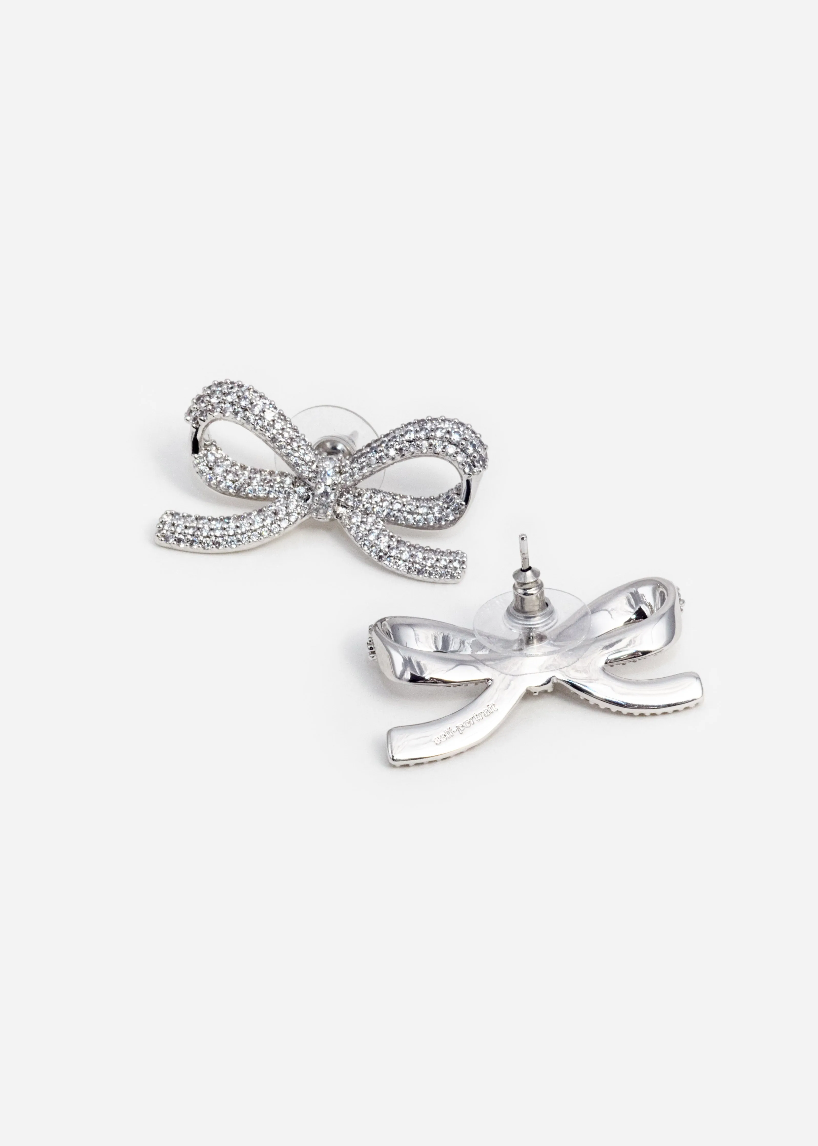 Crystal Bow Earrings Self Portrait