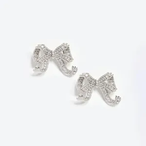 Crystal Bow Earrings Self Portrait