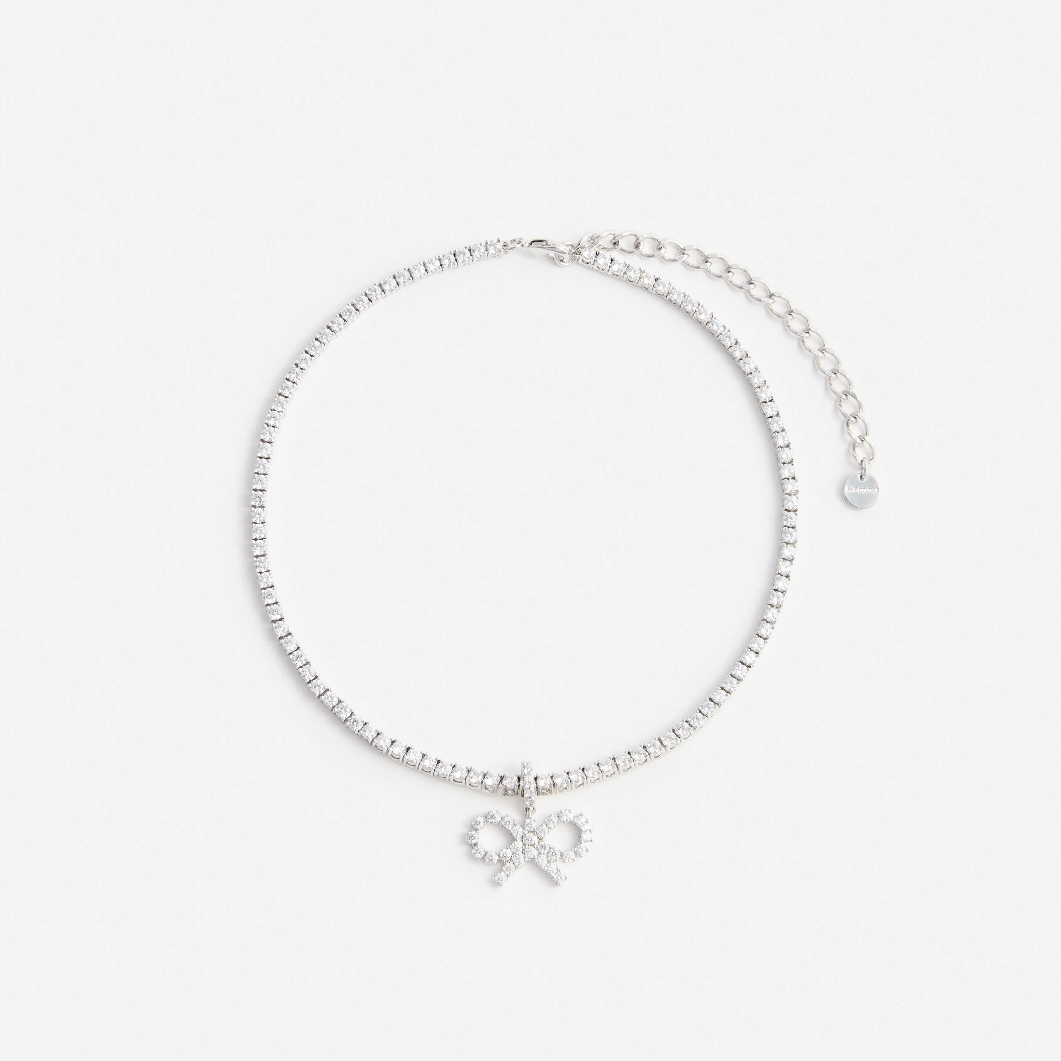 Crystal Bow Tennis Necklace Self Portrait