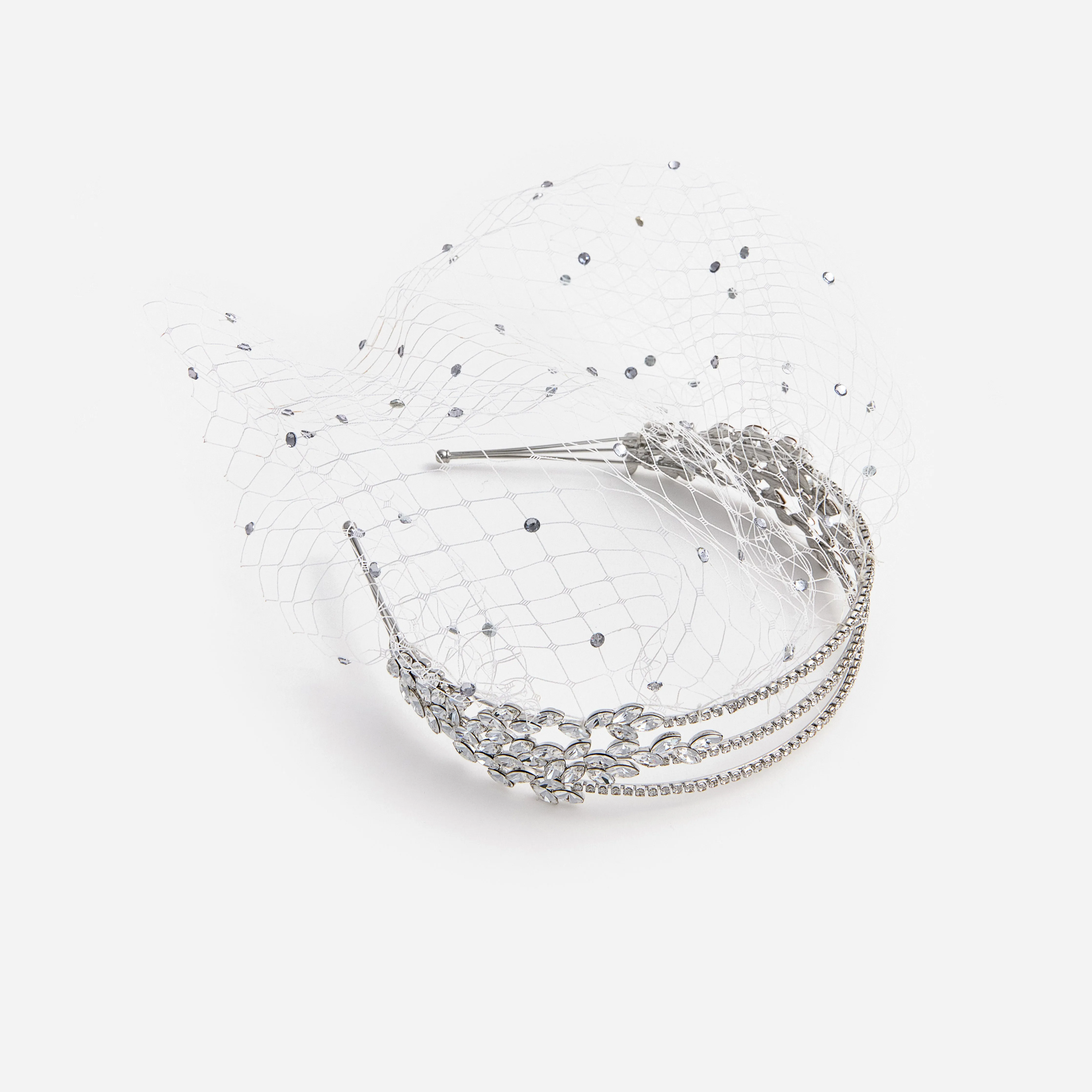 Crystal Embellished Veil Headband Self Portrait
