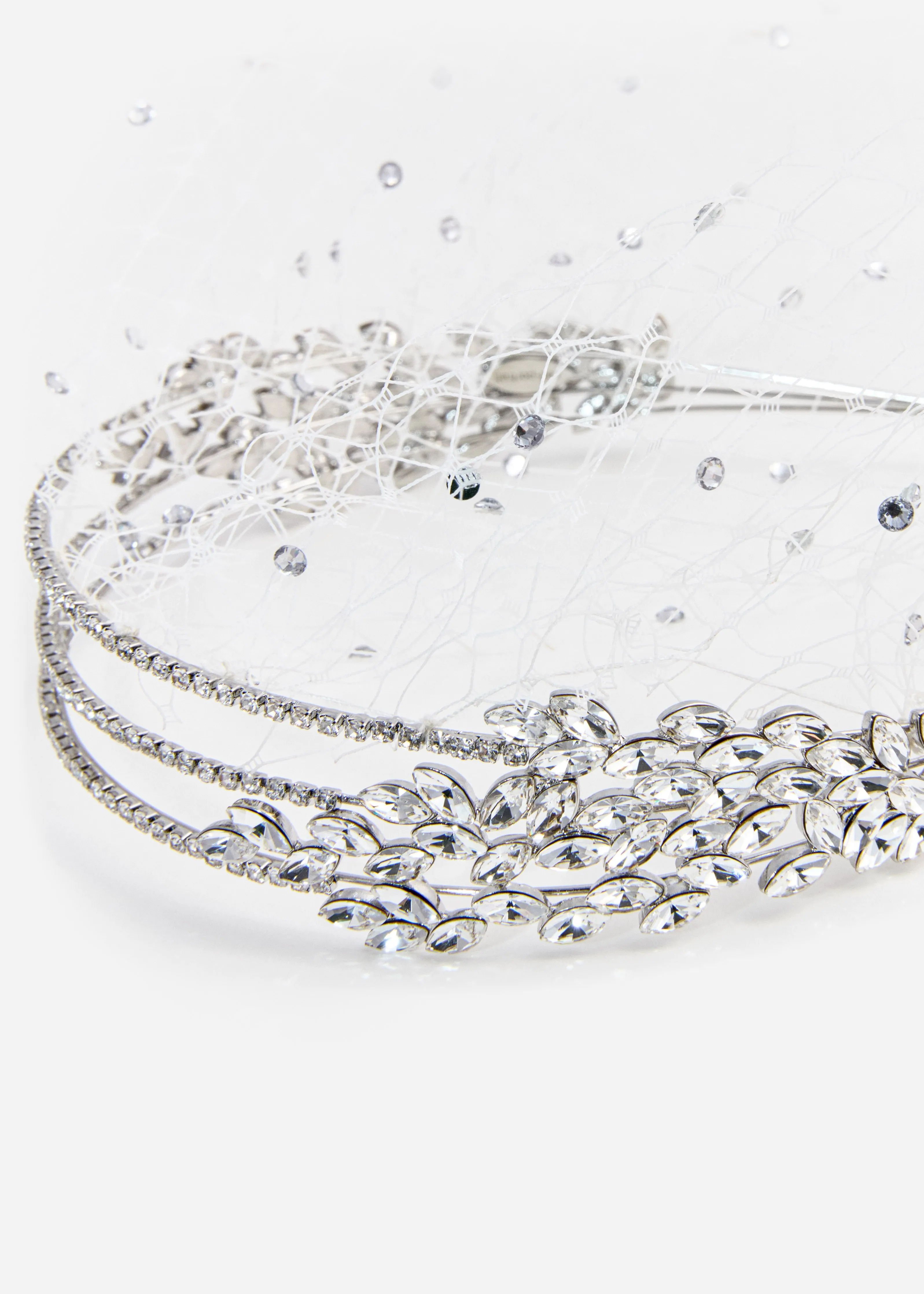 Crystal Embellished Veil Headband Self Portrait