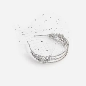Crystal Embellished Veil Headband Self Portrait