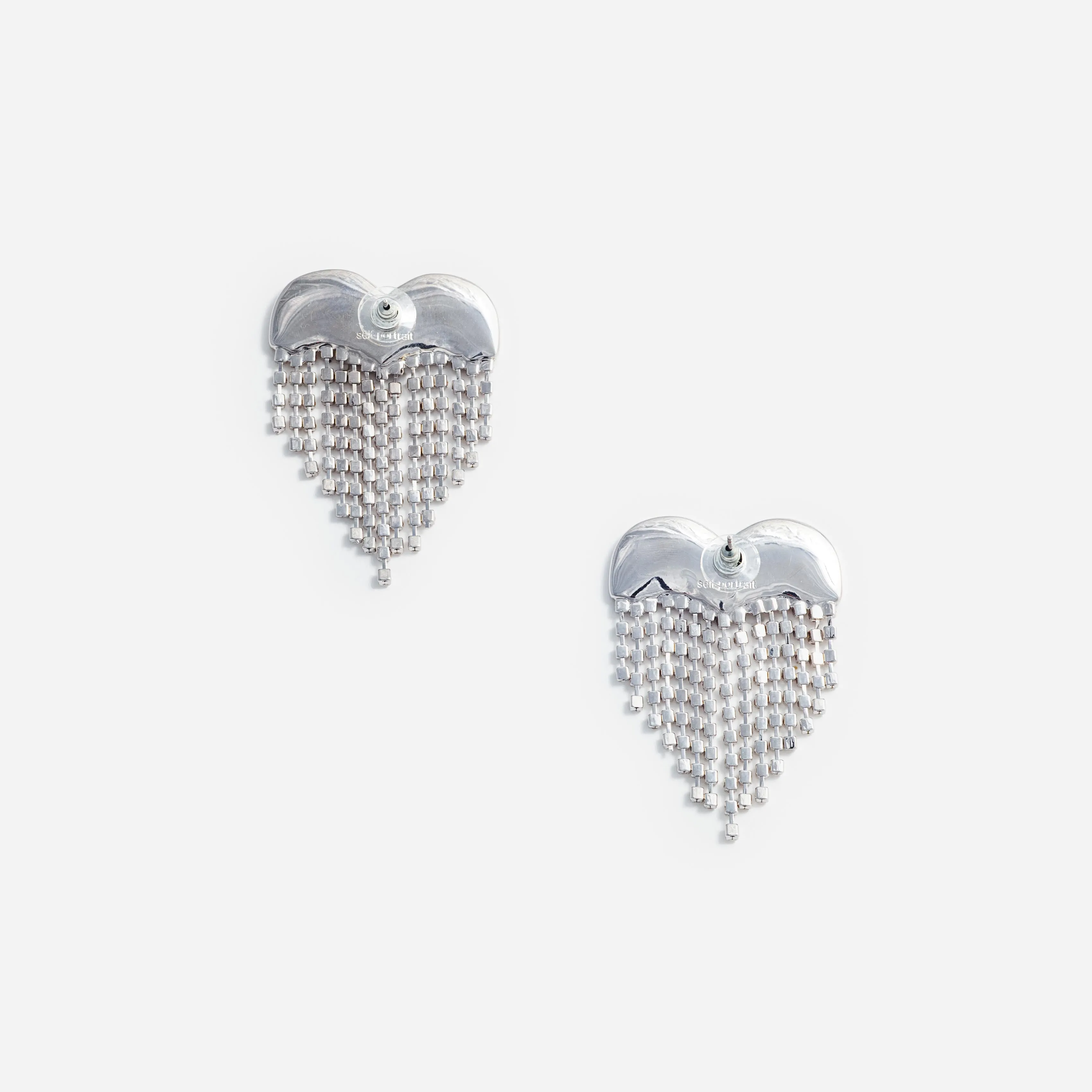 Crystal Heart Earrings Self Portrait