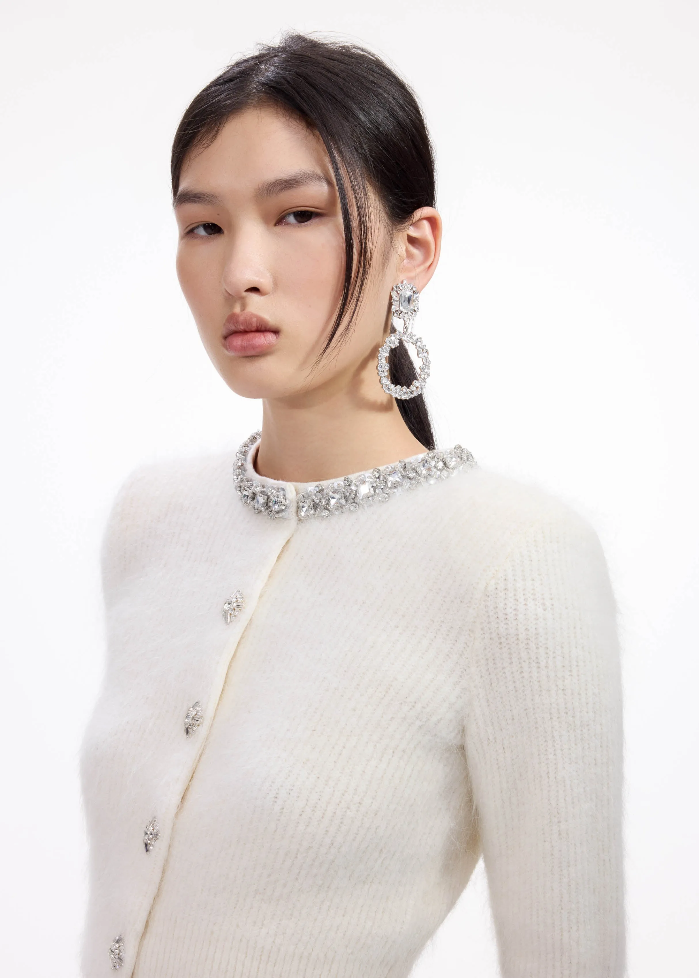 Crystal Hoop Earrings Self Portrait
