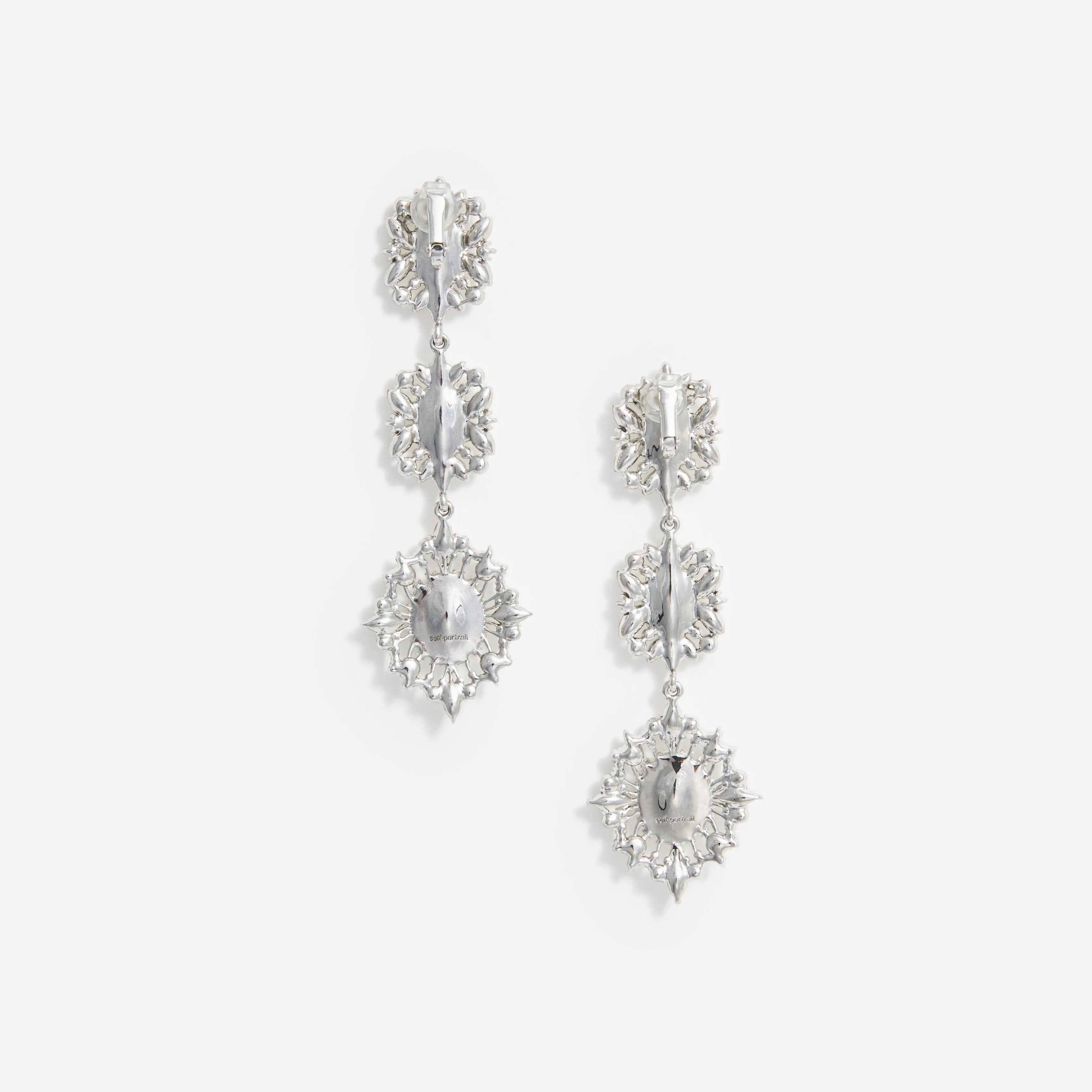 Crystal Tiered Earrings Self Portrait