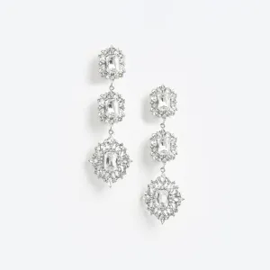 Crystal Tiered Earrings Self Portrait