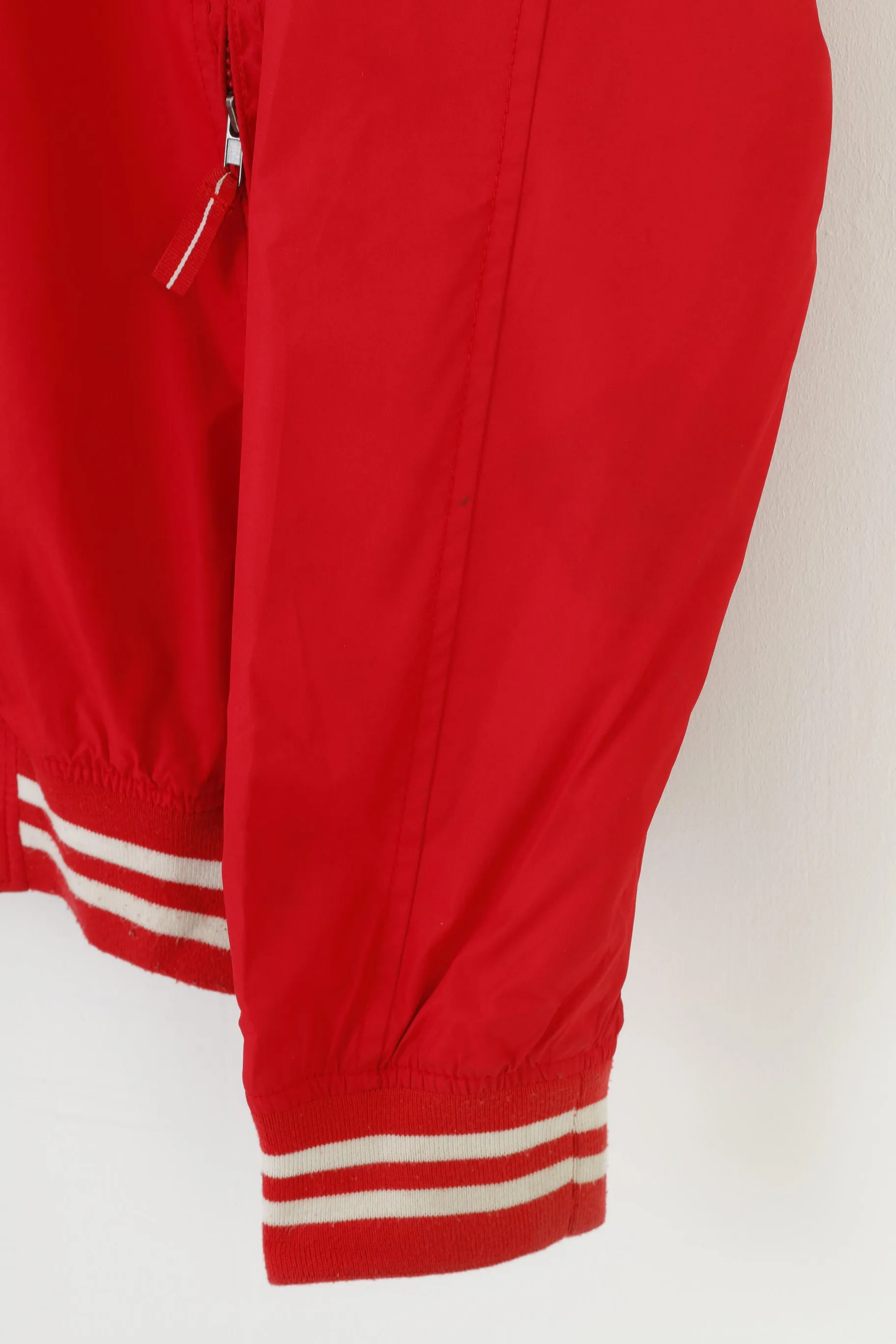 Cubus Men 2XL  Jacket Full Zipper Red Sportswear Vintage Collar Pockets Top